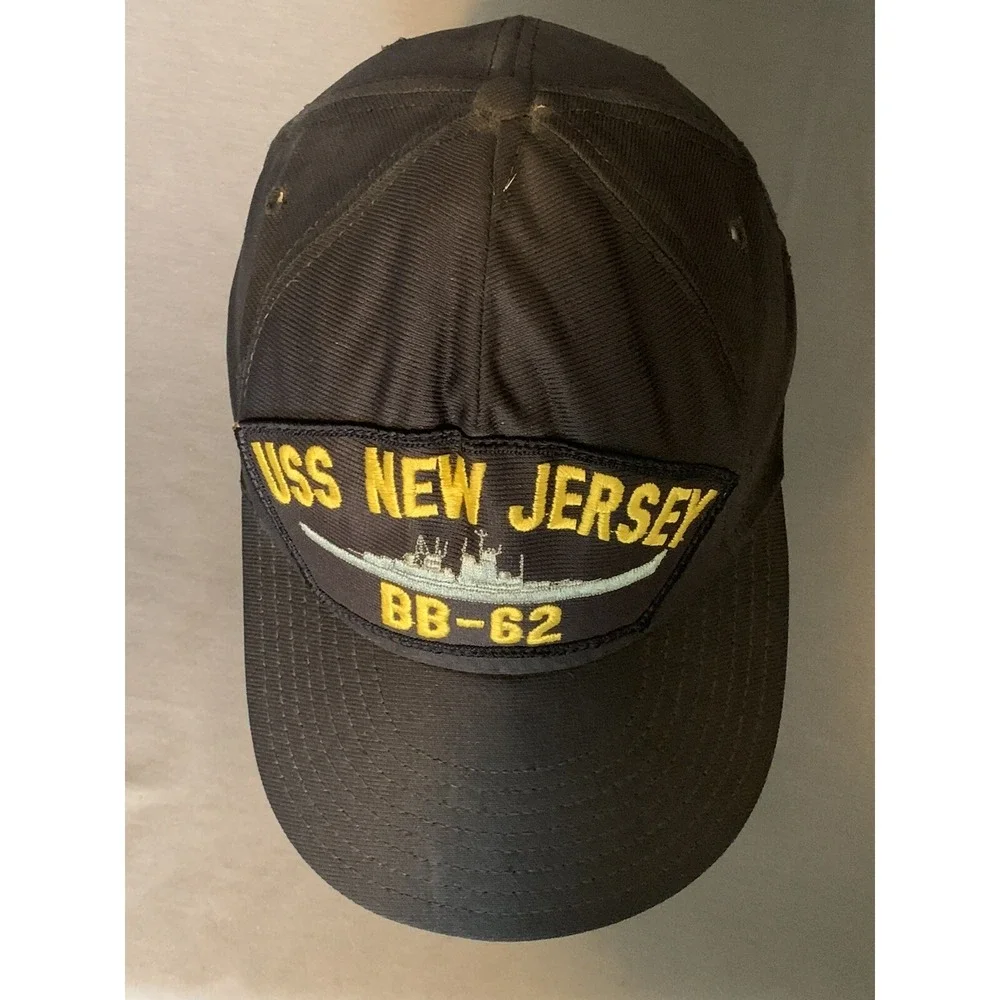 Vintage USS New Jersey BB-62 Snapback Hat‎ Made In USA United States Navy